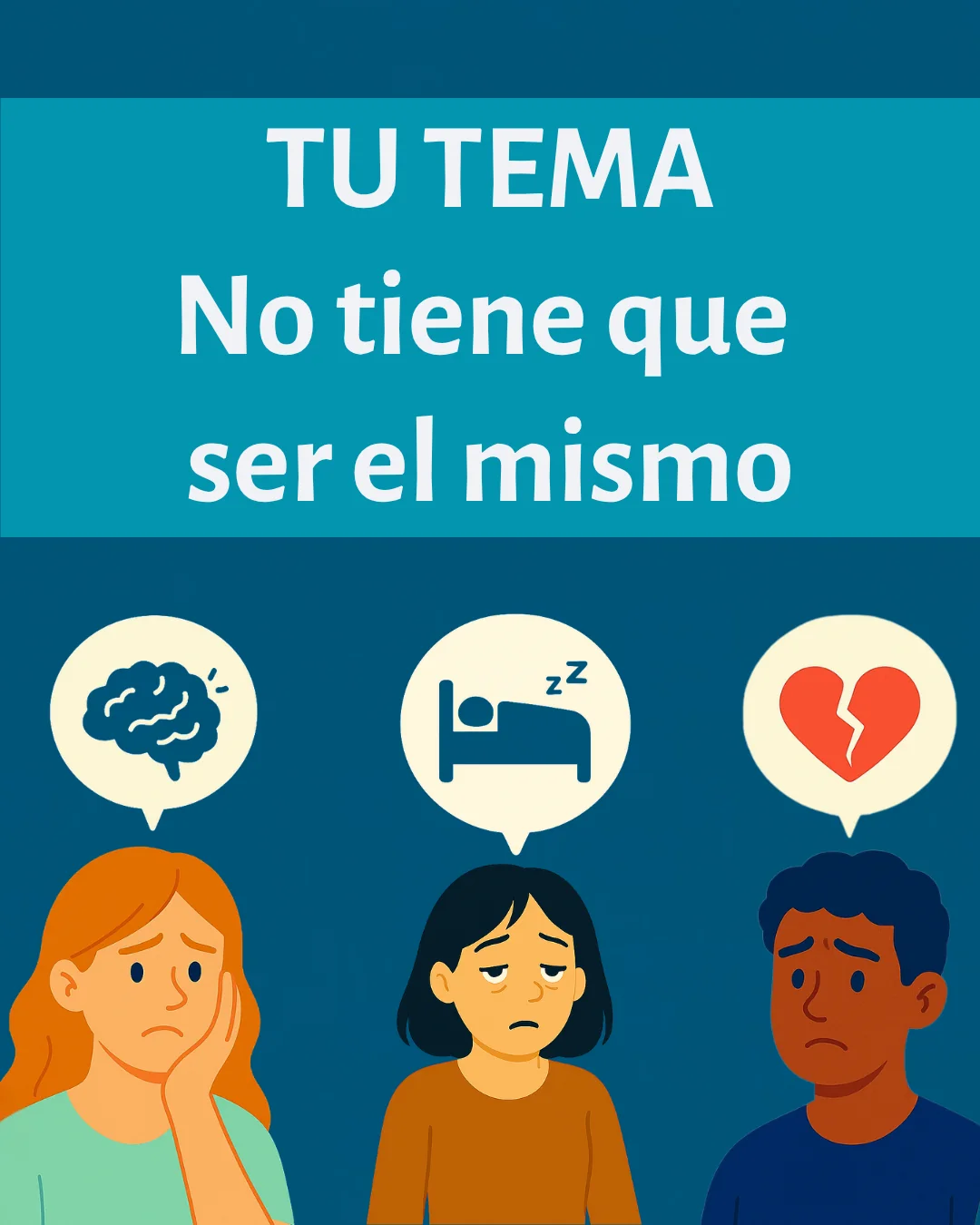 Tu tema no tiene que ser el mismo que el de ellos