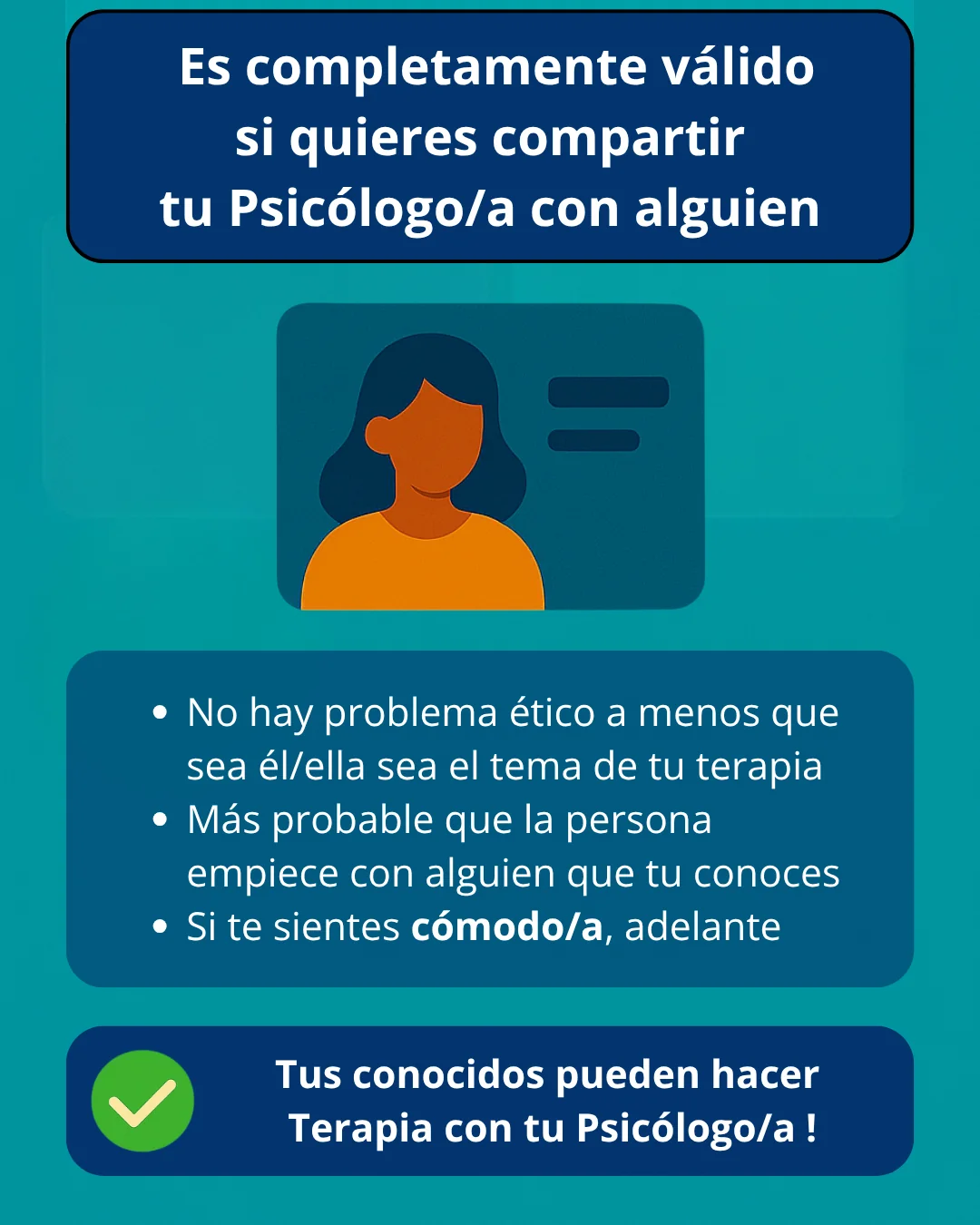 ¿Puedo compartir a mi psicólogo?
