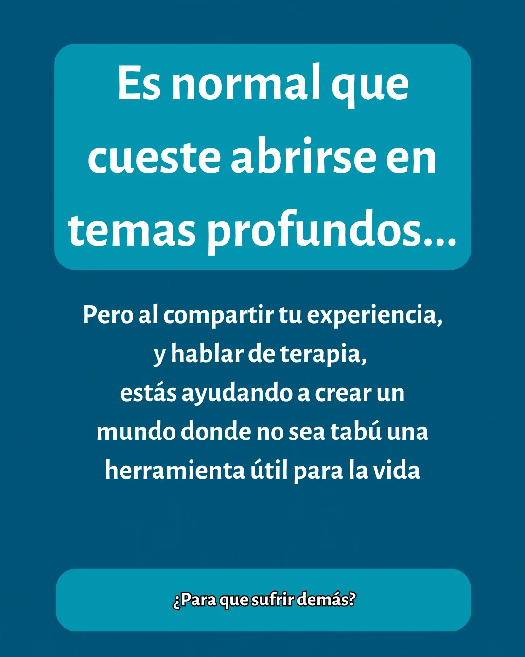Me da vergüenza hablar de algo tan personal