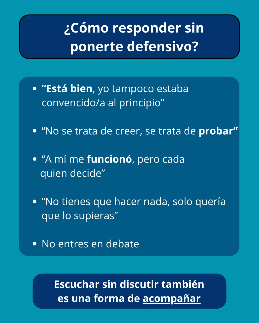 ¿Y si piensa que no es para él/ella?