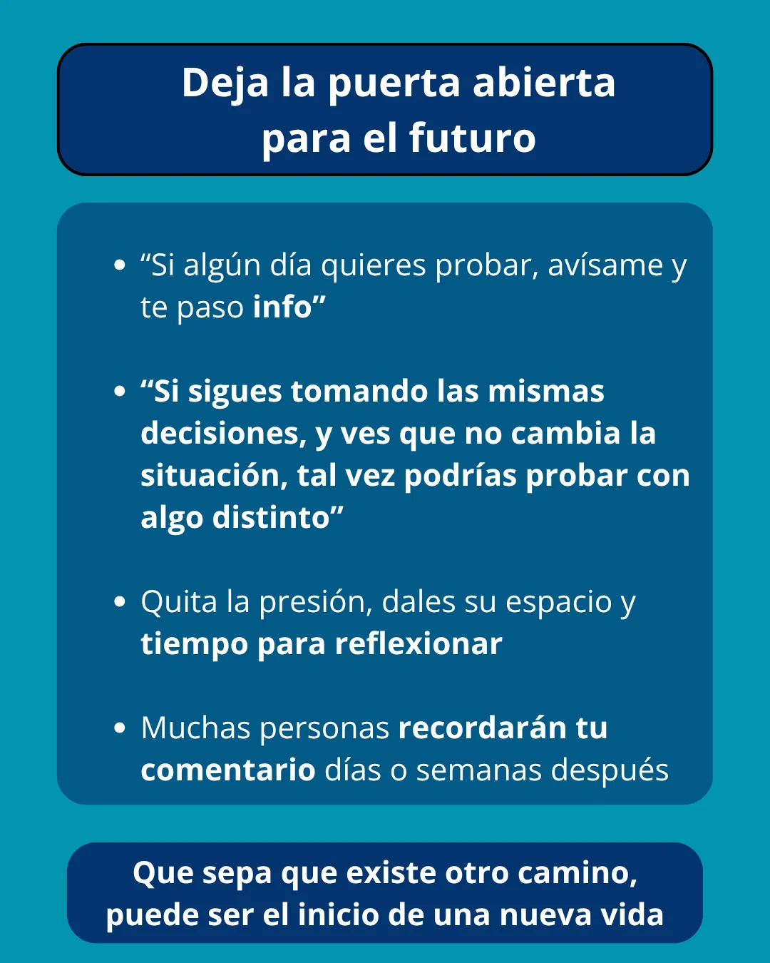 ¿Y si piensa que no es para él/ella?