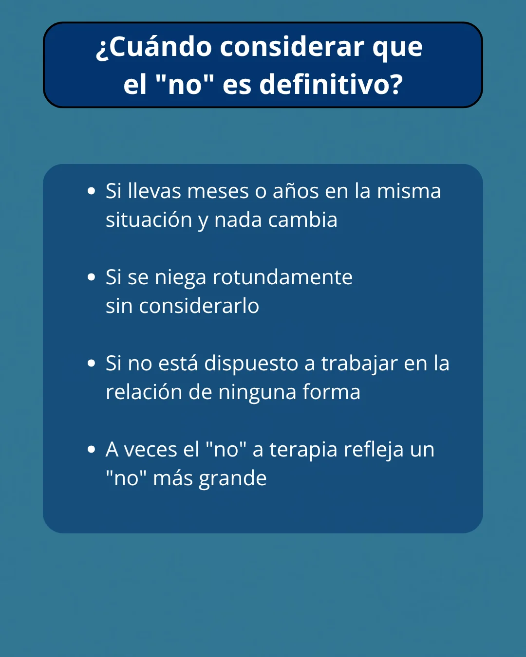 Si tu pareja no quiere ir a Terapia de Pareja